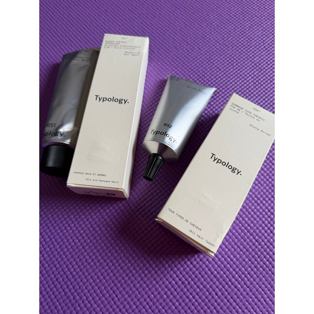 Typology Lot R51 Repairing Hair Mask & R52 Scalp Scrub NEW